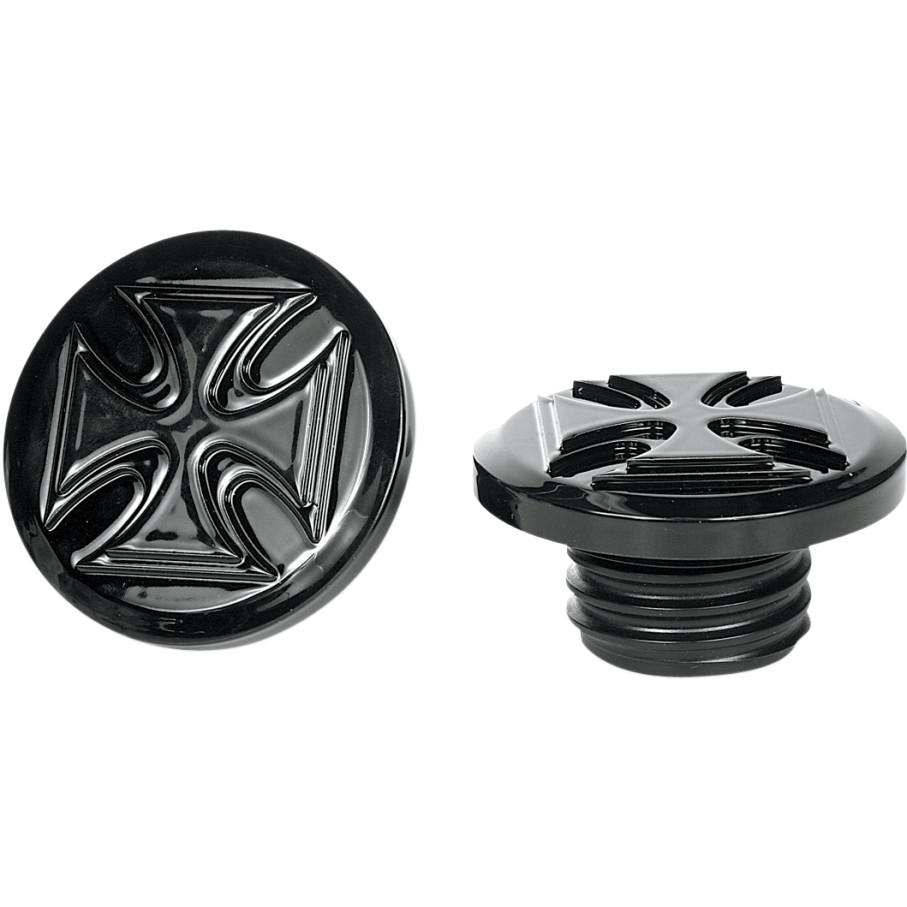 Non-Vented Billet Gas Cap - Maltese - Black
