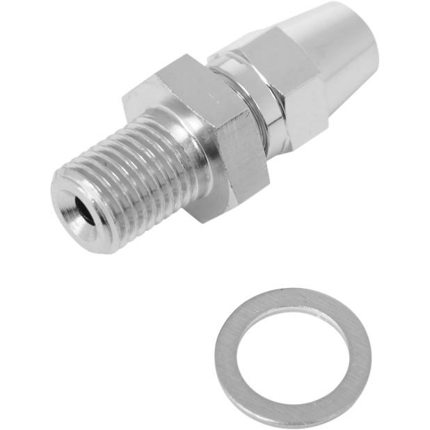 Pro System II Nylon Chrome Steel Male Straight Master Cylinder/Caliper Fitting - 3/8in.-24