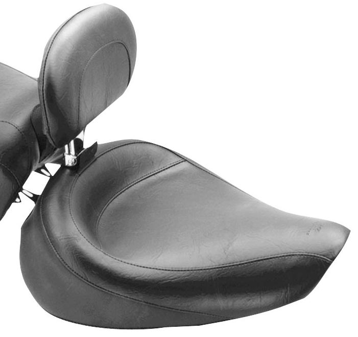 Wide Touring Vintage Solo Seat with Driver Backrest