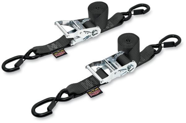 1 1/2in. Ratchet with Safety Latch Hooks - Black