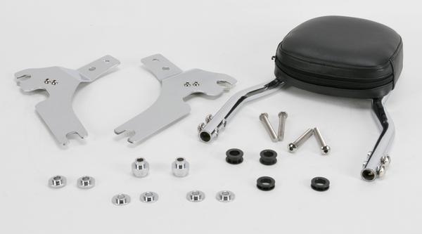 Complete Short Steel Backrest and Mounting Kit with 6in x 6in Pad