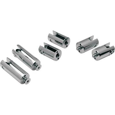 Billet Footpeg Mounts - 2 1/2in. Front Peg Mounts with 3/8in.-16 x 1 1/2in. Mounting Bolts - Chrome