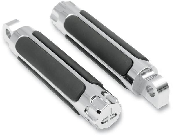 Straight Cut Male Mount Footpegs - Chrome