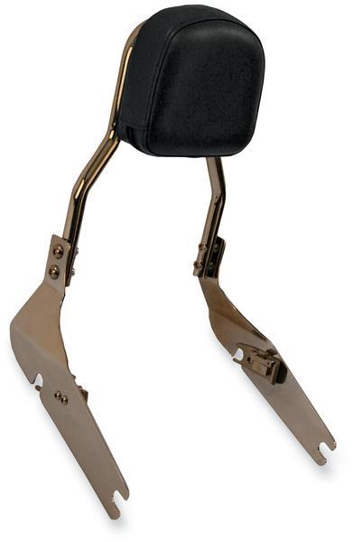 Complete Short Steel Passenger Backrest and Mounting Kit