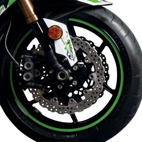 Sport Bike Wheel Trim Decal Kit - Green