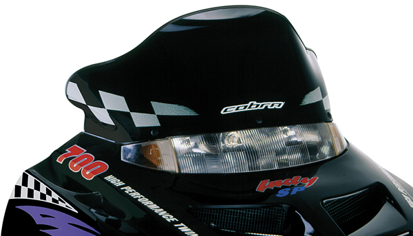 Cobra Windshield - 10in. - Black/White