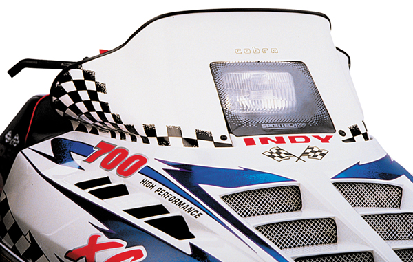 Cobra Windshield - 11.5in. - White/Black Checks