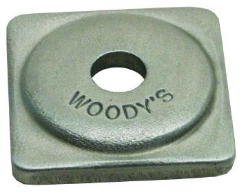 Square Grand Digger Aluminum Support Plates - 5/16in. - Natural (500pk.)
