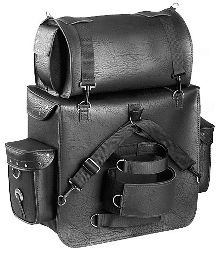 Ameritex Bikepack with Detachable Travel Case/Sissy Bar Bag - Standard - Riveted