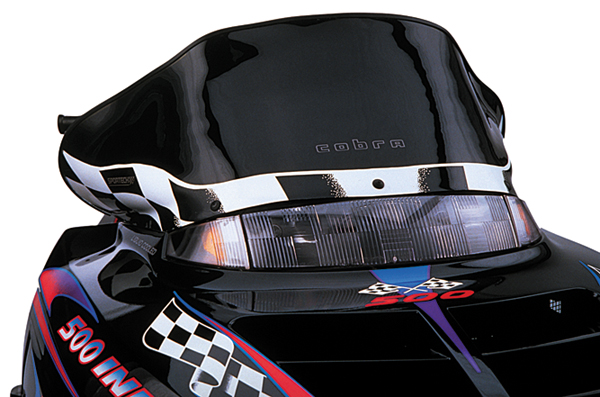 Cobra Windshield - 12in. - Black/White Checks