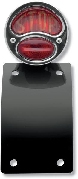 1928 Ford Bobber Style Side Vertical Radius Mount Tail Light/License Plate Assembly