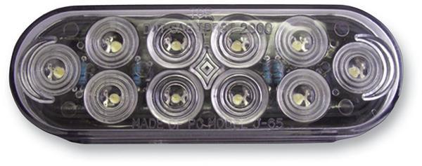 Trailer LED Brite Lites - Rectangle 6in., 12 Red LED Dual Function