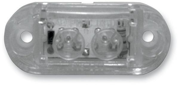 Trailer LED Brite Lites - Oval 2.5in. Marker Light, Clear Lens/2 Red LED