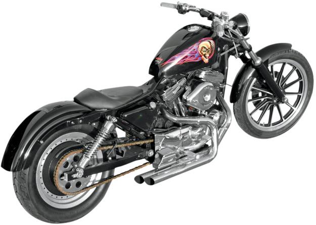 Pro Street Exhaust System - Slash-Cut - Chrome