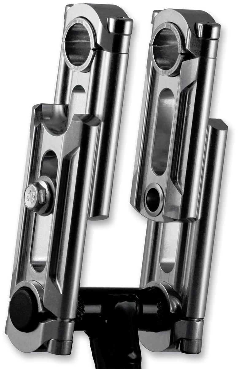 Elite Height-Adjustable Snowmobile Handlebar Riser - Clear Anodized - 6-8.25in.