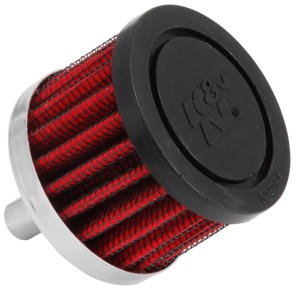Steel Base Crankcase Vent Filter - 3/8in. Vent - Rubber End Cap