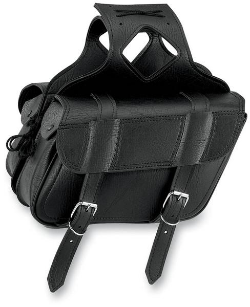 Slant Flap-Over Style Saddlebag - Large - Plain