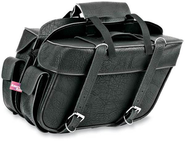 Extra-Large Box-Style Detachable Slant Saddlebag - Plain
