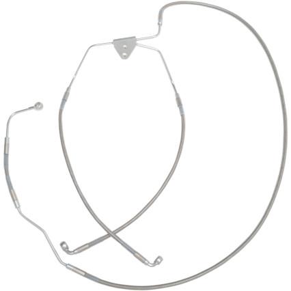 Standard Length Front Stainless Steel Brake Line Kit - Clear