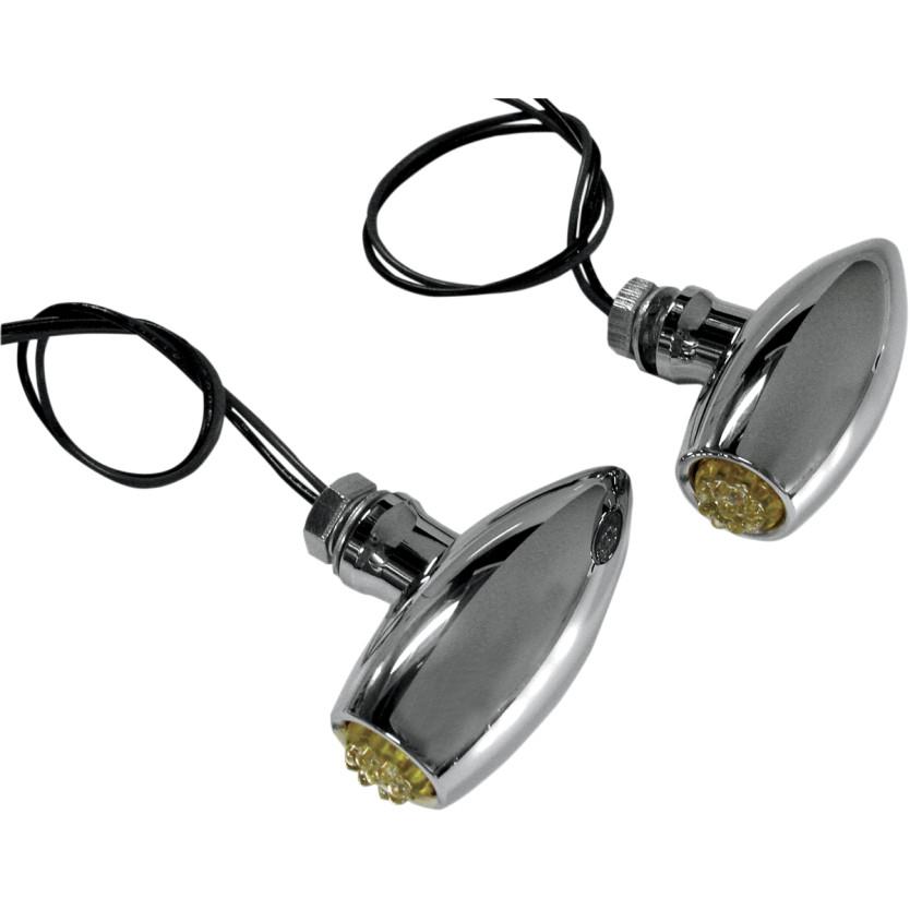 Astro LED Center Mount Marker Lights - Chrome - Amber LED