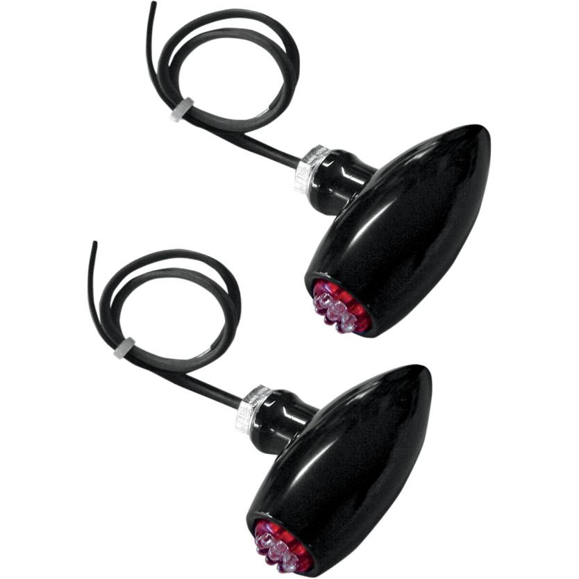 Astro LED Center Mount Marker Lights - Black - Red LED