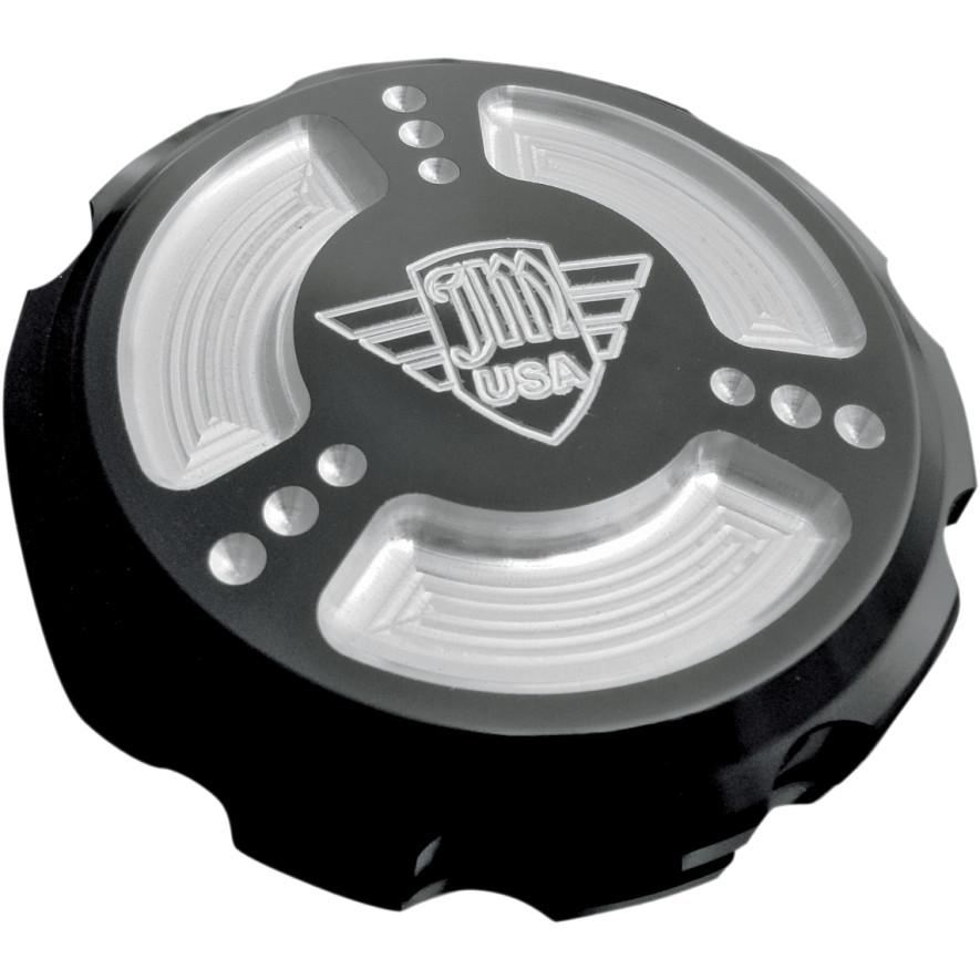 Serrated Billet Gas Cap - JM USA - Black Anodized