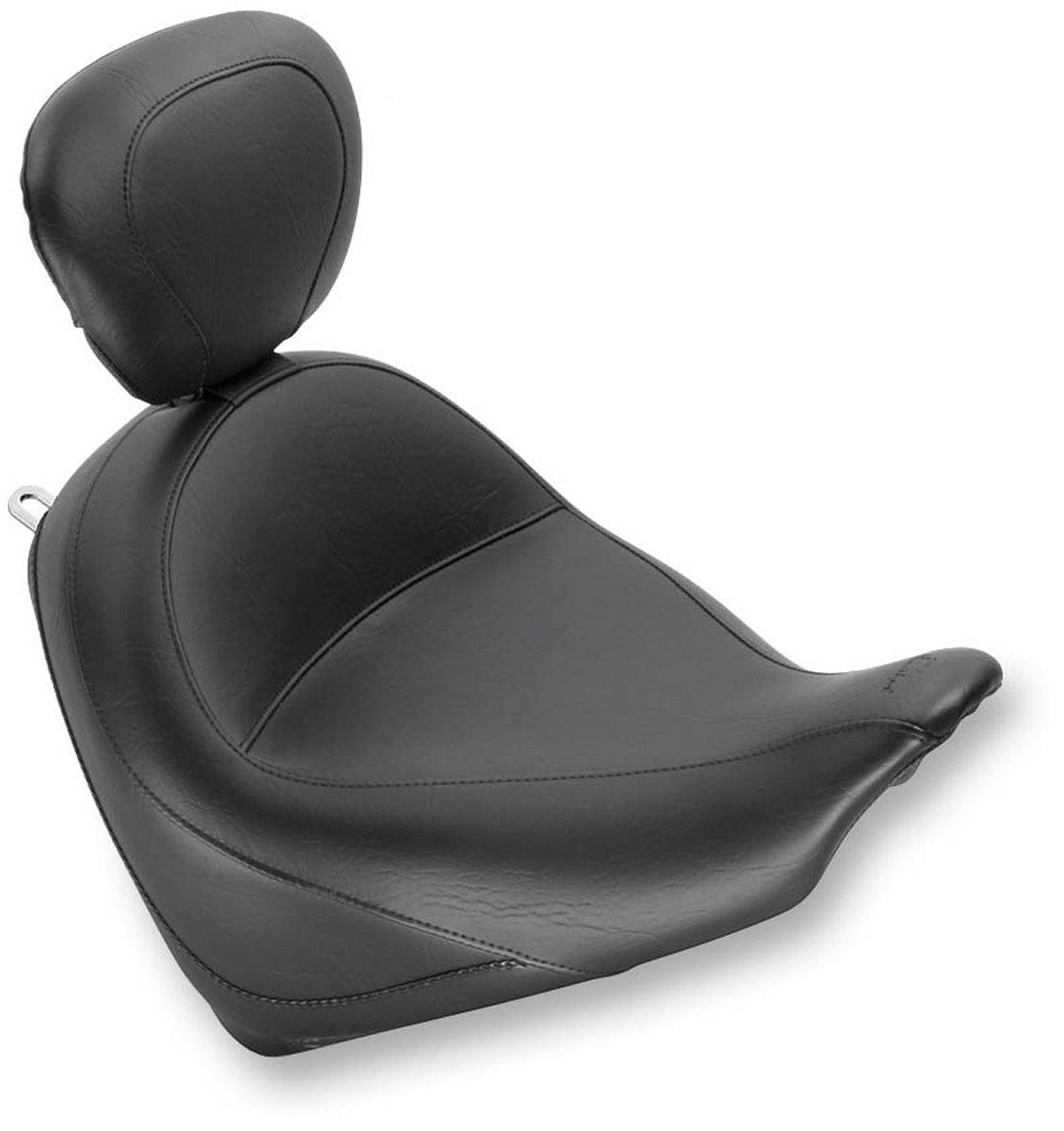 Wide Touring Solo Seat with Driver Backrest - Vintage