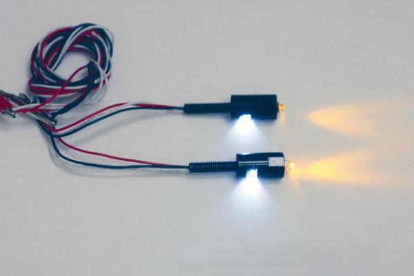 LED License Plate Tag Bolts with White LEDs and Amber Turn Signal LEDs - Black