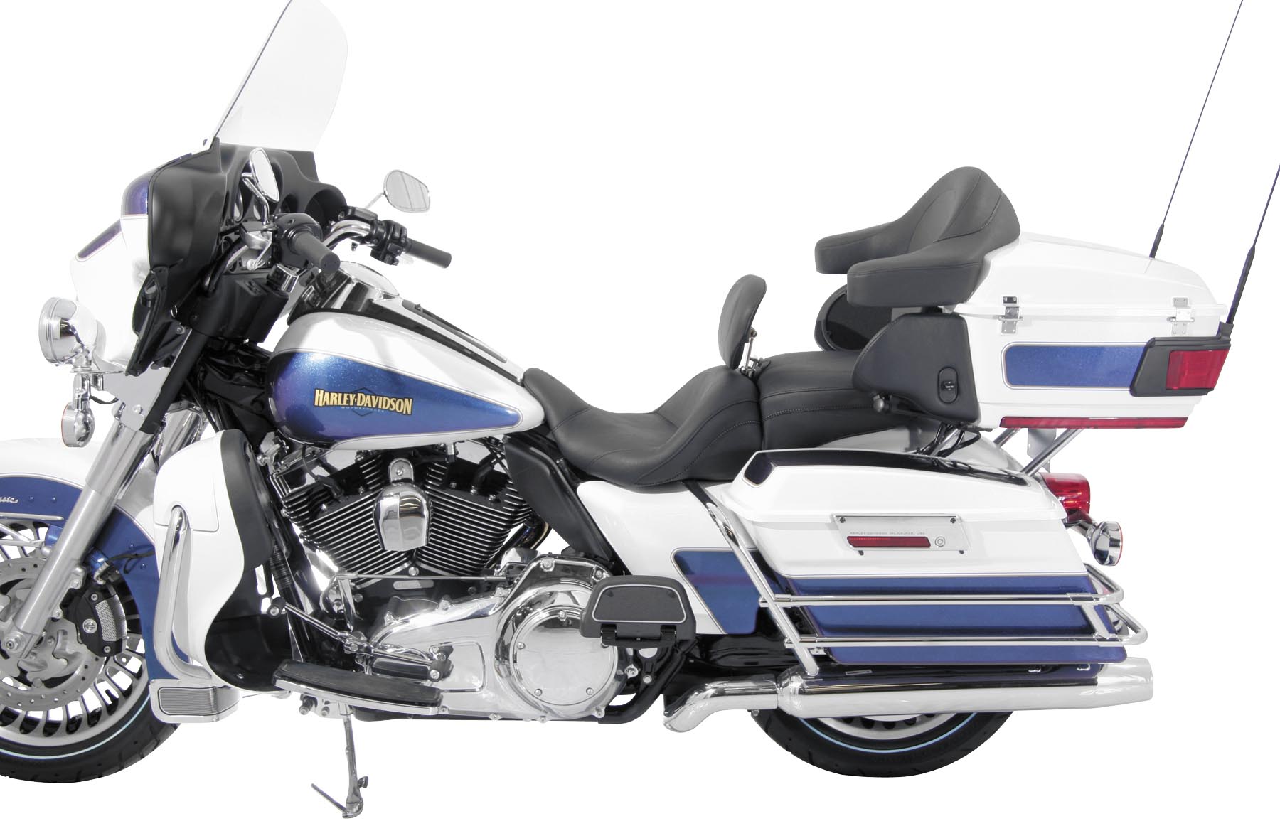 1-Piece Lowdown Touring Seat with Driver Backrest - No Studs