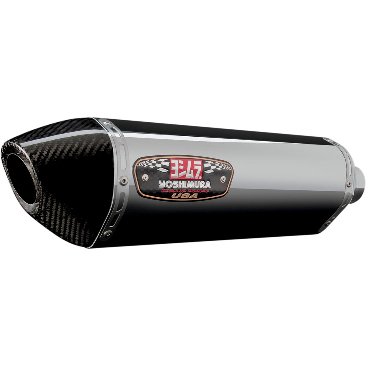 R-77 Race Series 3/4 Exhaust - Stainless Steel Muffler - Carbon Fiber End Cap
