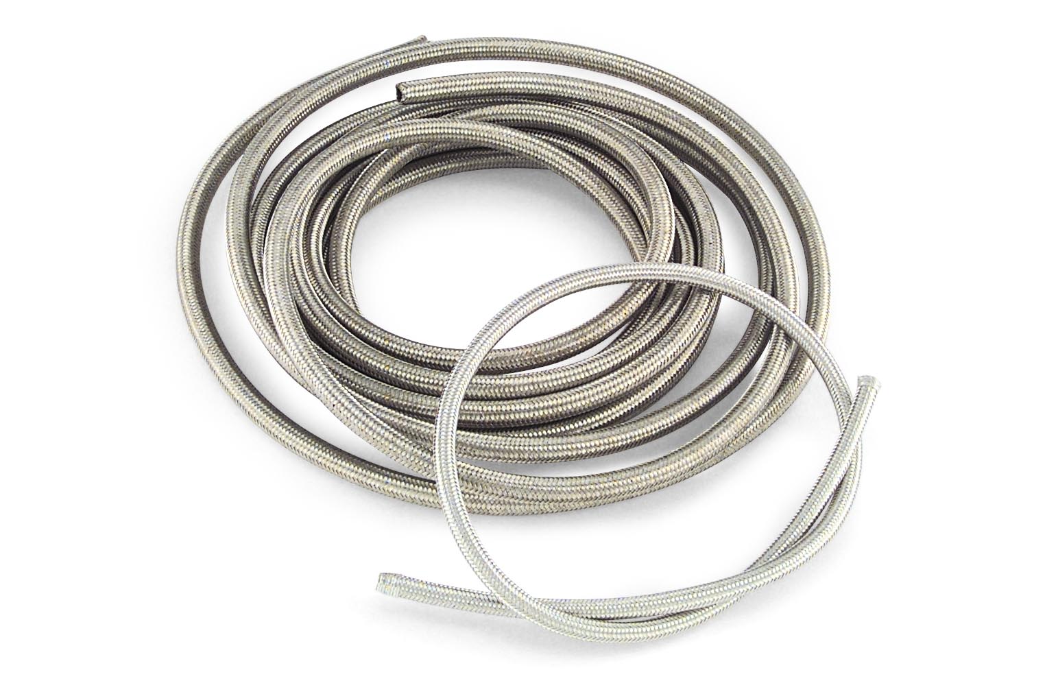 Braided Steel Oil/Fuel Hose - 1/4in. I.D x 10ft.